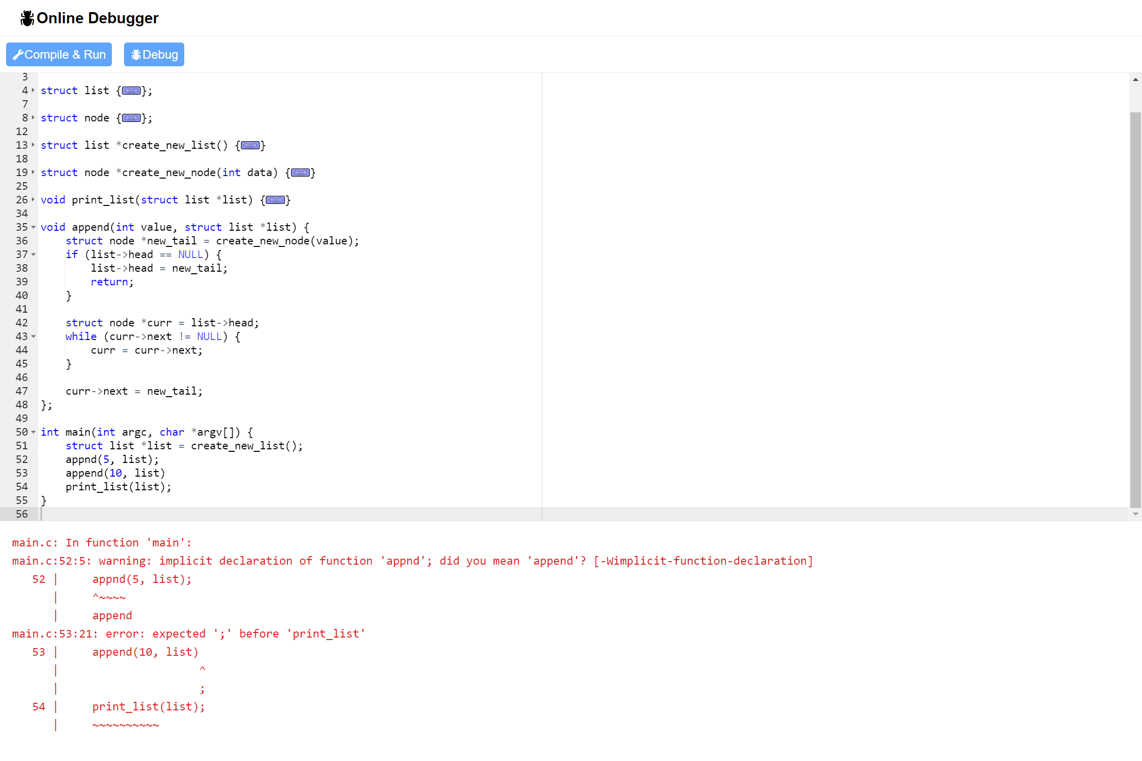 Online Debugger